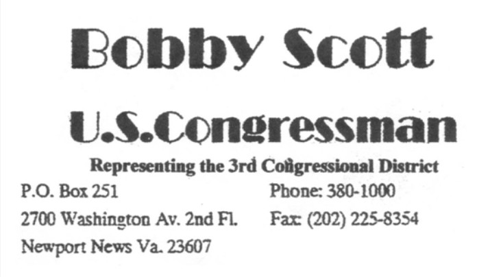 Bobby Scott - U.S. Congressman